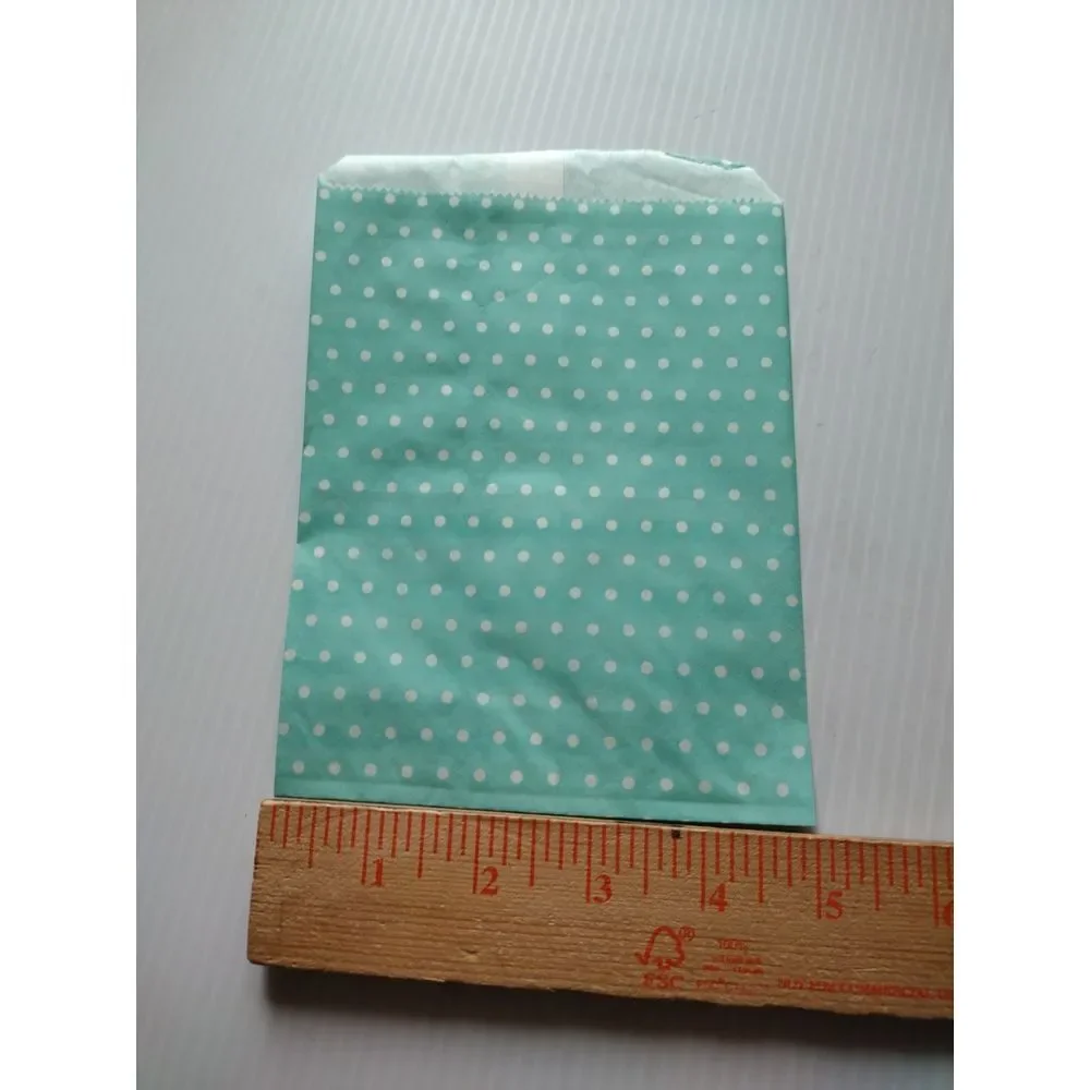 MASTER 5X7 Paper‎ Gift Bags Candy Teal Mini Polka Dot Merchandise Bag 100 Pcs